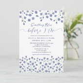 Invitation Quelque chose de bleu avant de faire Fête des mari (Debout devant)