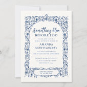 Invitation Quelque chose de bleu avant de faire Fête des mari (Devant)