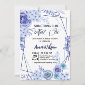 Invitation Quelque chose de bleu avant de faire Fête des mari (Devant)