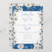 Invitation Quelque chose de bleu avant de faire Fête des mari (Devant / Derrière)