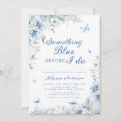 Invitation Quelque chose de bleu avant de faire Fête des mari (Devant)