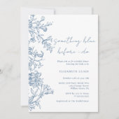 Invitation Quelque chose de bleu avant de faire Fête des mari (Devant)