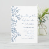 Invitation Quelque chose de bleu avant de faire Fête des mari (Debout devant)