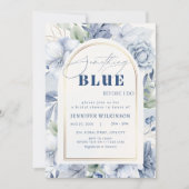 Invitation Quelque chose de bleu avant de faire Fête des mari (Devant)