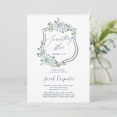 Invitation Quelque chose de bleu avant de faire Fête des mari (Debout devant)