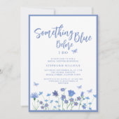 Invitation Quelque chose de bleu avant de faire Fête des mari (Devant)
