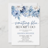 Invitation Quelque chose de bleu avant de faire Fête des mari (Devant)
