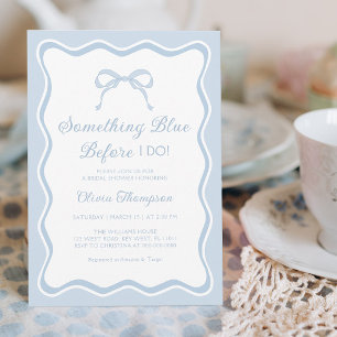Invitation Quelque chose de bleu avant de faire Fête des mari