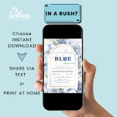 Invitation Quelque chose de bleu avant de faire Fête des mari