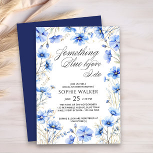 Invitation Quelque chose de bleu avant de faire Fête des mari