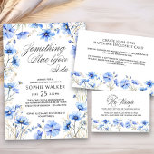 Invitation Quelque chose de bleu avant de faire Fête des mari