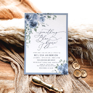 Invitation Quelque chose de bleu avant de faire Fête des mari