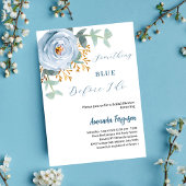 Invitation Quelque chose de bleu avant de faire Fête des mari