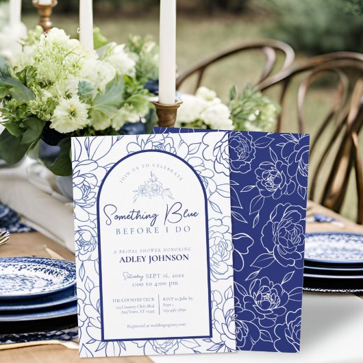 Invitation Quelque chose de bleu avant de faire Fête des mari