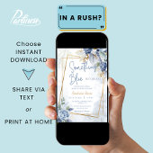 Invitation Quelque chose de bleu avant de faire Fête des mari