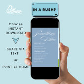 Invitation Quelque chose de bleu avant de faire Fête des mari