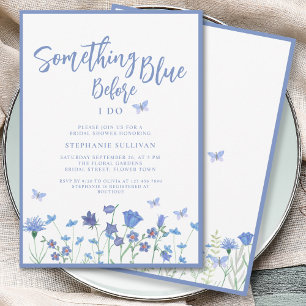 Invitation Quelque chose de bleu avant de faire Fête des mari