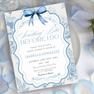 Invitation Quelque chose de bleu avant de faire Fête des mari