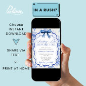 Invitation Quelque chose de bleu avant de faire Fête des mari