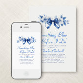 Invitation Quelque chose de bleu avant de faire Fête des mari