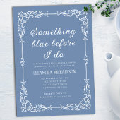 Invitation Quelque chose de bleu avant de faire Fête des mari