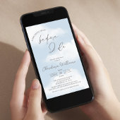 Invitation Quelque chose de bleu avant de faire Fête des mari