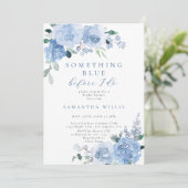 Invitation Quelque chose de bleu avant de faire Fête des mari (Debout devant)