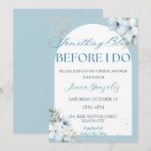 Invitation Quelque chose de bleu avant de faire Fête des mari (Devant / Derrière)