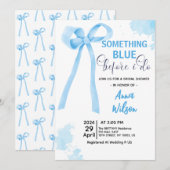 Invitation Quelque chose de bleu avant de faire Fête des mari (Devant / Derrière)
