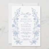 Invitation Quelque chose de bleu avant de faire Fête des mari (Devant)