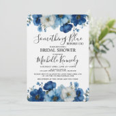 Invitation Quelque chose de bleu avant de faire Fête des mari (Debout devant)