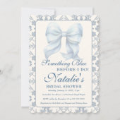 Invitation Quelque chose de bleu avant de faire Fête des mari (Devant)