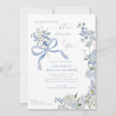 Invitation Quelque chose de bleu avant de faire Fête des mari (Devant)