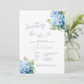 Invitation Quelque chose de bleu avant de faire Fête des mari (Debout devant)