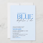 Invitation Quelque chose de bleu avant de faire Fête des mari (Devant)