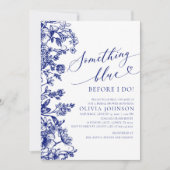 Invitation Quelque chose de bleu avant de faire Fête des mari (Devant)