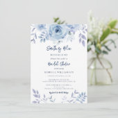 Invitation Quelque chose de bleu avant de faire Fête des mari (Debout devant)