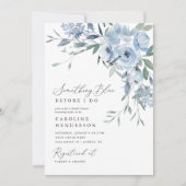 Invitation Quelque chose de bleu avant de faire Fête des mari (Devant)