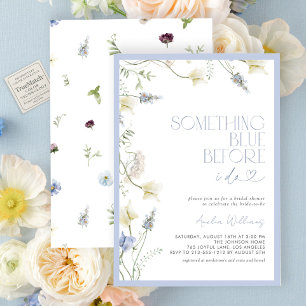 Invitation Quelque chose de bleu avant de faire Fleur sauvage