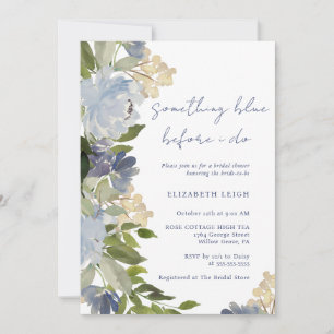 Invitation Quelque Chose de Bleu Avant de Faire Fleurir la Ba