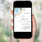 Invitation Quelque chose de bleu avant de faire floral nuptia