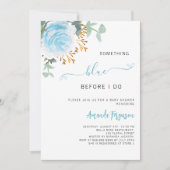 Invitation Quelque chose de bleu avant de faire floral nuptia (Devant)