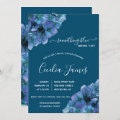 Invitation Quelque chose de bleu avant de faire Hydrangea Fêt (Devant / Derrière)