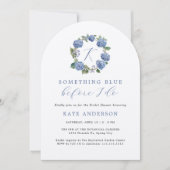 Invitation Quelque chose de bleu avant de faire Hydrangea Fêt (Devant)