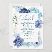 Invitation Quelque chose de bleu avant de faire hydrangea nup (Devant)