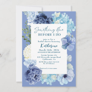 Invitation Quelque chose de bleu avant de faire hydrangea nup