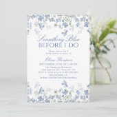 Invitation Quelque chose de bleu avant de faire la douche de (Debout devant)