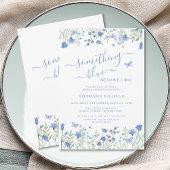 Invitation Quelque chose de bleu avant de faire la douche de