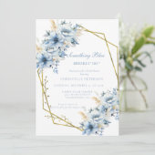 Invitation Quelque chose de bleu avant de faire la douche nup (Debout devant)