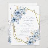 Invitation Quelque chose de bleu avant de faire la douche nup (Devant / Derrière)